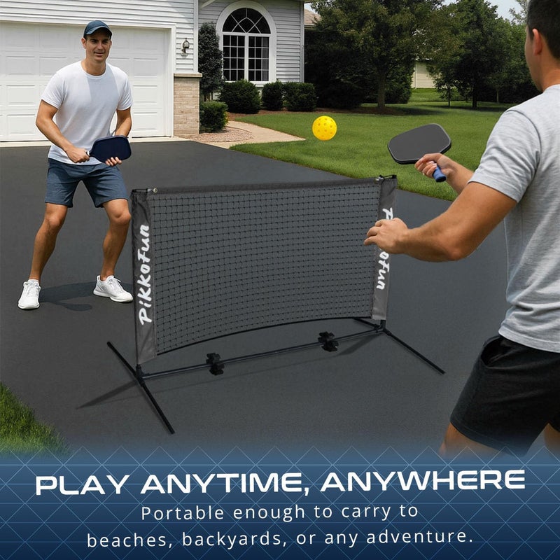 PIKKOFUN شبكة بيكلبول مصغرة 5 قدم - شبكة بيكلبول للتدريب داخل وخارج المنزل، ارتفاع قياسي 3 قدم، تصميم سهل التركيب، خفيفة الوزن ومتينة - Image 3